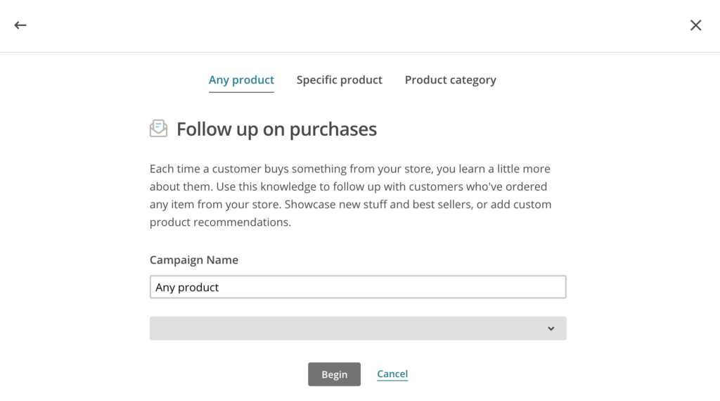 Creating a Mailchimp product review automation