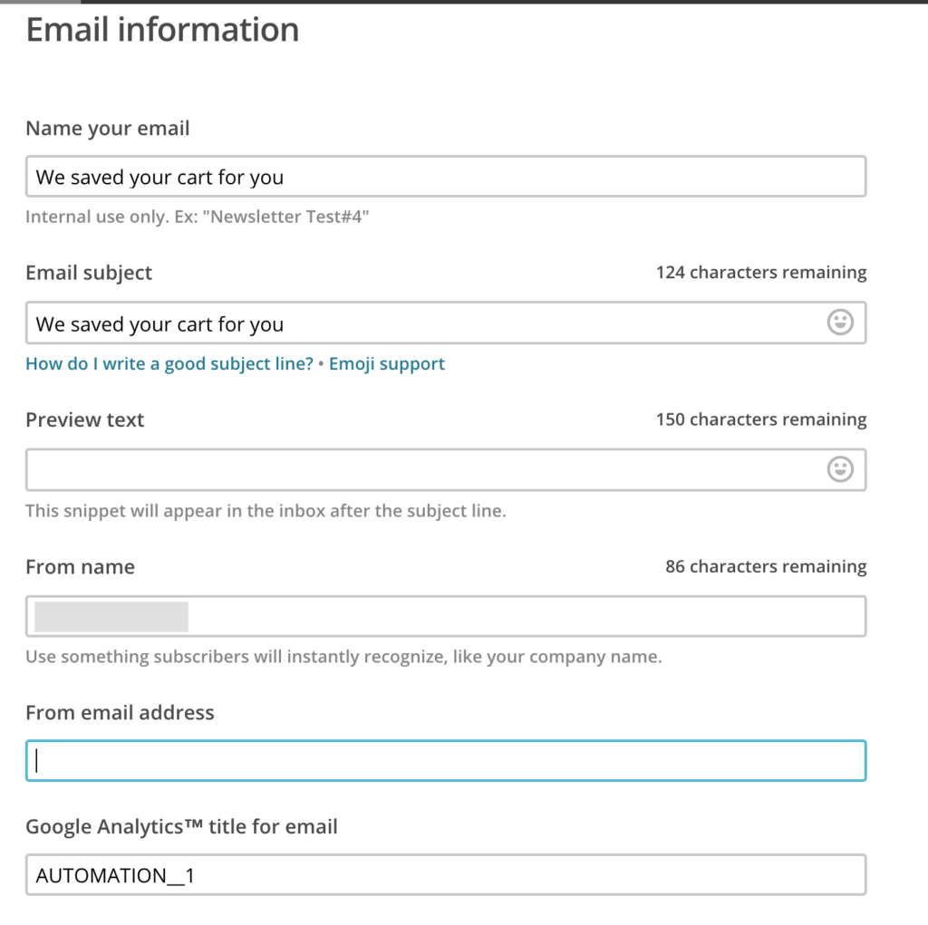 Mailchimp Cart Abandonment Email Setup